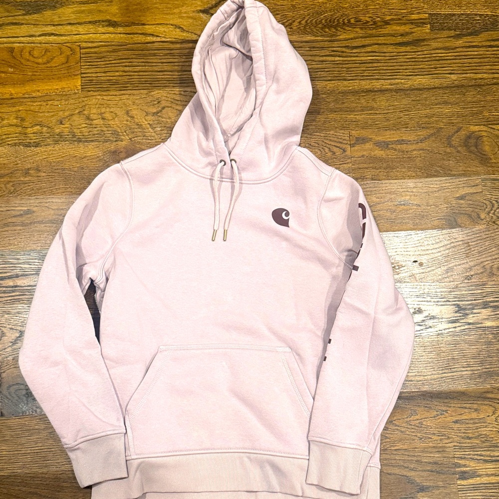 Carhartt Youth 12-14 Relaxed Fit Light Pink Hoodie